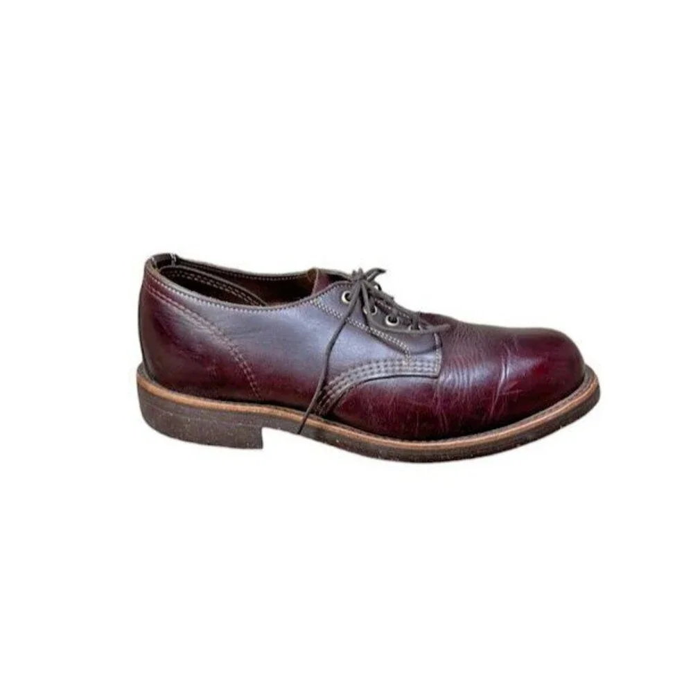 LL Bean Chippewa Katahdin Iron Works Oxford Shoes Men Size 7.5 EE USA OPGL1 Wide